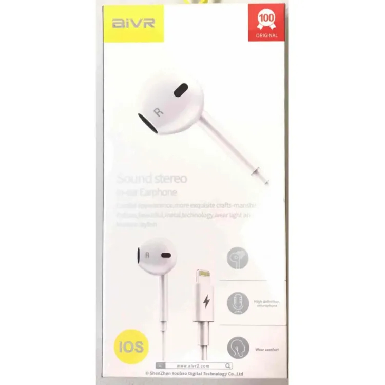 [EOL][DSC] iOS Adapter Sound Stereo in-ear Earphone (With Bluetooth) - H106-ios - AIVR - White