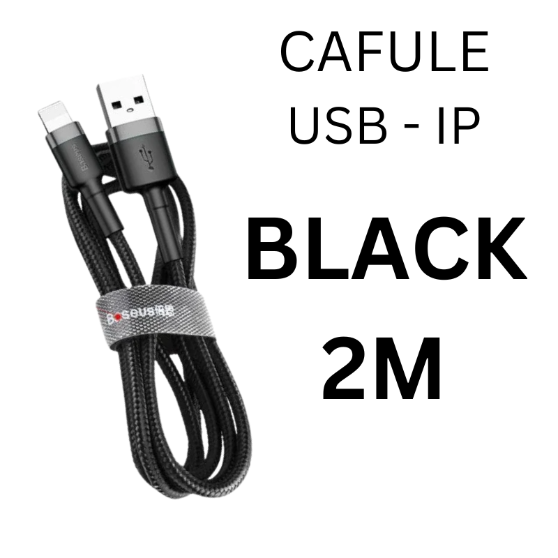 USB to iOS Cafule Cable - CALKF - Baseus - 2M - Black
