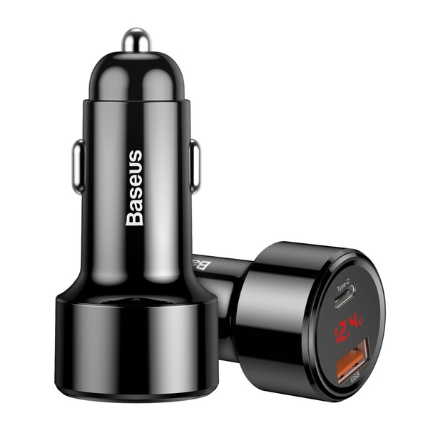 [EOL][DSC] PPS Quick Charging Type C + USB Car Charger - 45W - CCMLC20C-01 - Baseus - Black