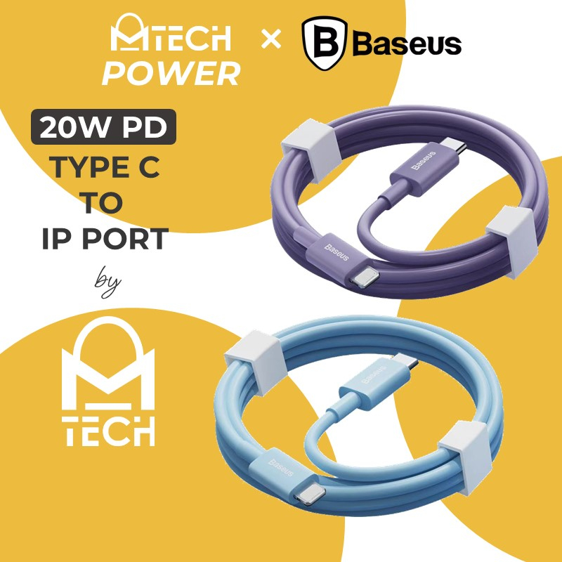 [EOL][DSC] Type C to iOS Superior Series Fast Charging Data Cable PD 20W - Baseus - 1M - Sierra Blue