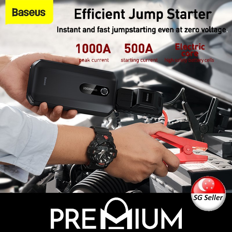 Super Energy Air Car Jump Starter - CGNL020101 - Baseus - 10000mAh - Black