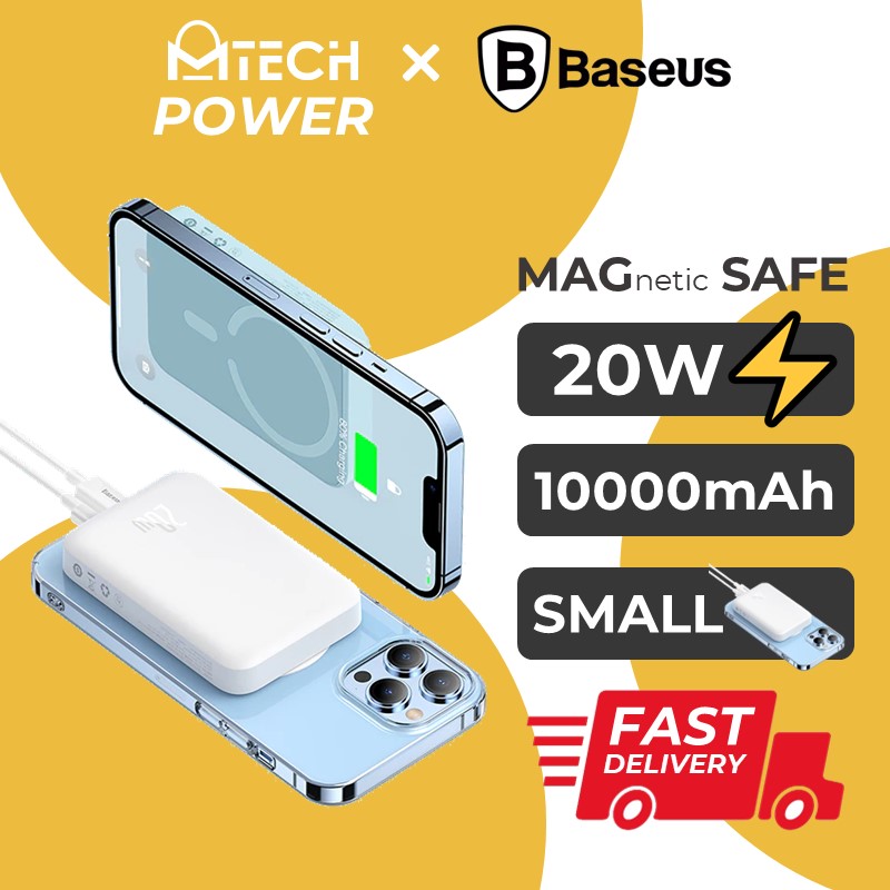 [EOL][DSC] Magnetic Mini 20W Wireless Fast Charge Power Bank - Baseus - 10000mah - Purple