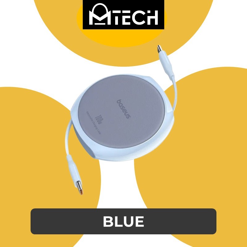 Type C to Type C 100W Pathfinder Series Free2Draw Fast Charging Data Cable - Baseus - 1M - Blue