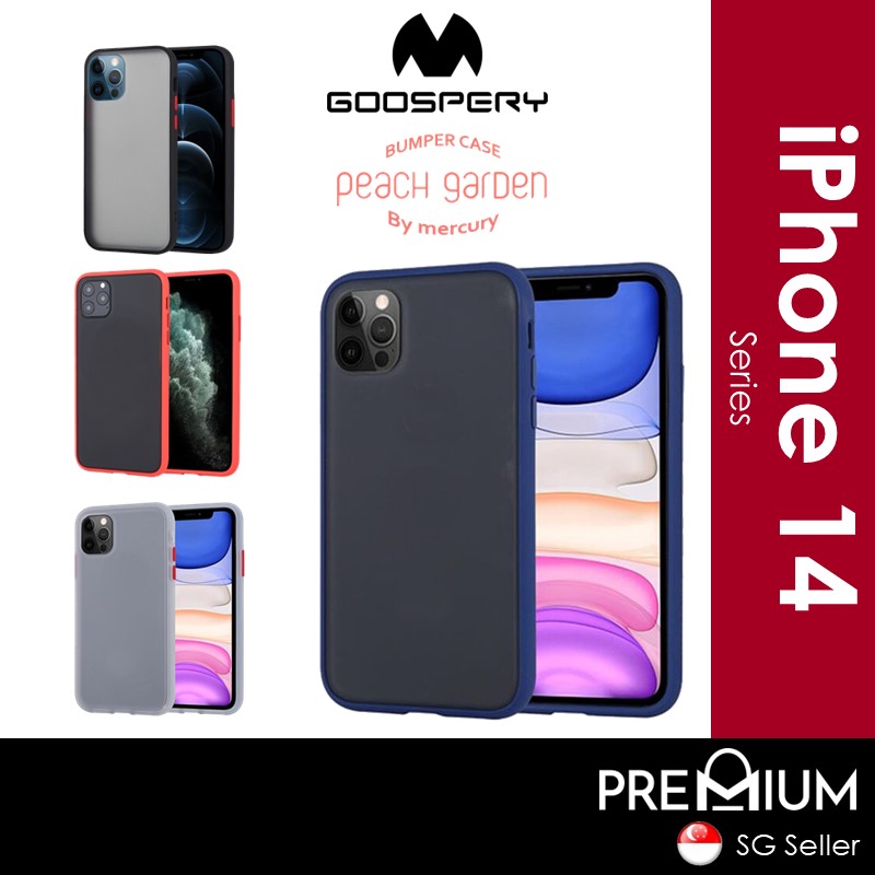 [EOL][DSC] iPhone 13 Pro - 6.1 in Peach Garden Bumper - Goospery - Black