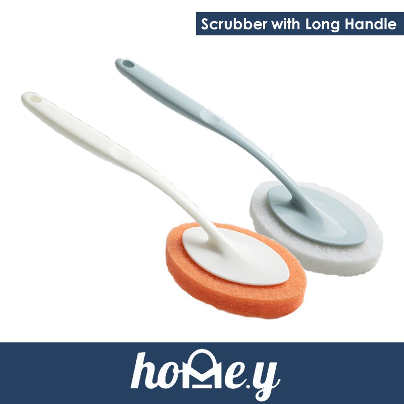 Scrubber with Long Handle - LSYC0001 - HEDO - Grey