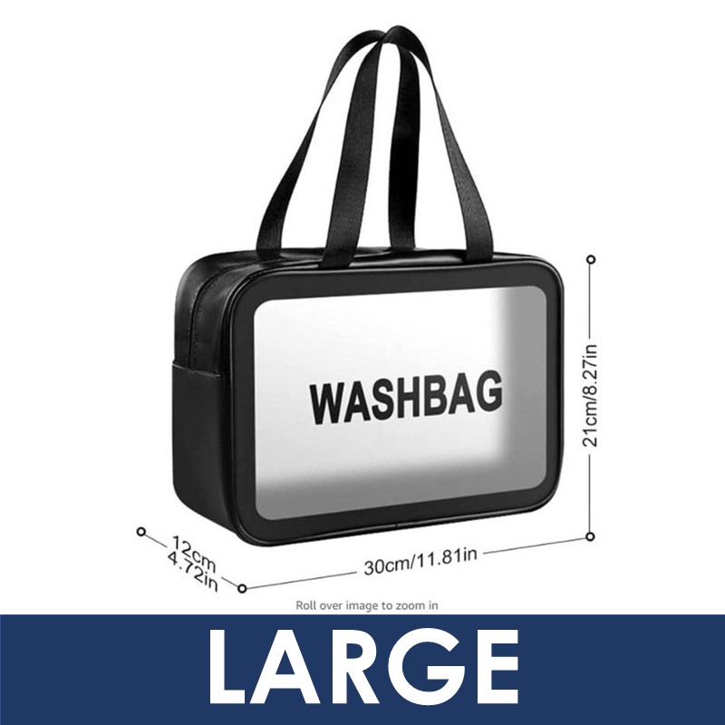 Transparent Travel Wash Bag - Homey - Large - Pink