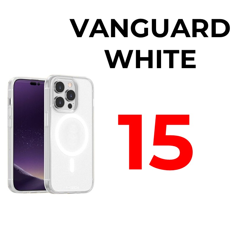 iPhone 15 6.1 in MTech Vanguard Mag Armour Case - MTech - White