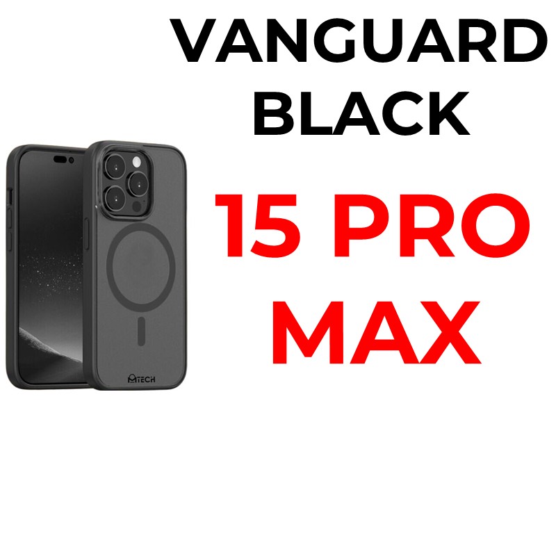 iPhone 15 Pro Max 6.7 in MTech Vanguard Mag Armour Case - MTech - Black
