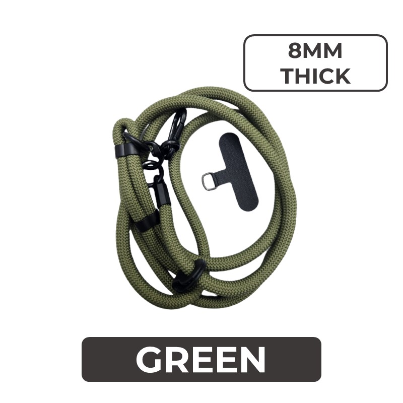 Universal Series -  Crossbody Flexi Adjustable Lanyard (8mm) - MTech - Green
