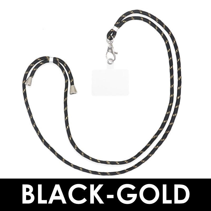 Universal Series -  Cell Phone Lanyard Neckstrap (6mm) - MTech - Black Gold