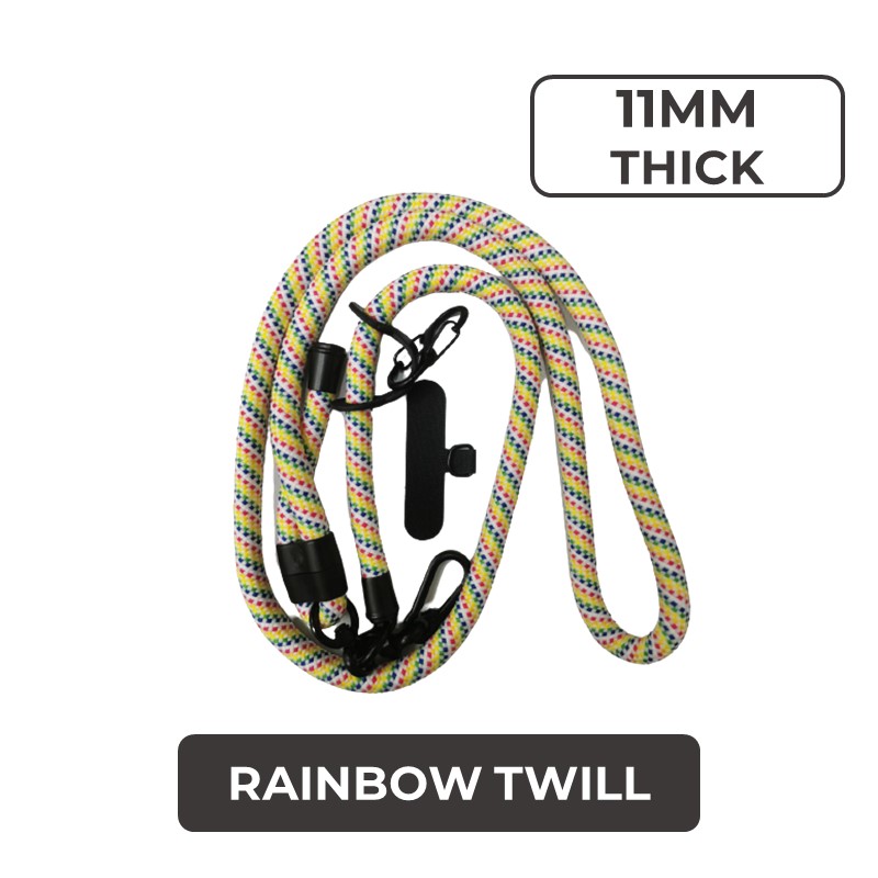 Universal Series - Crossbody Adjustable Strap With Thin Tag (11mm) - MTech - Rainbow Twill