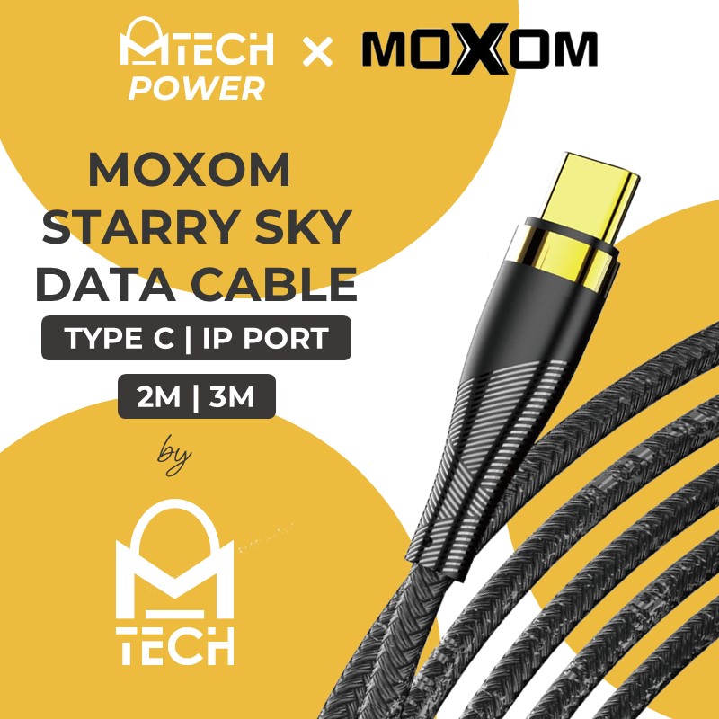 [DSC] USB to iOS Starry Sky Data Cable - MX-CB65 - MOXOM - 3M - Black