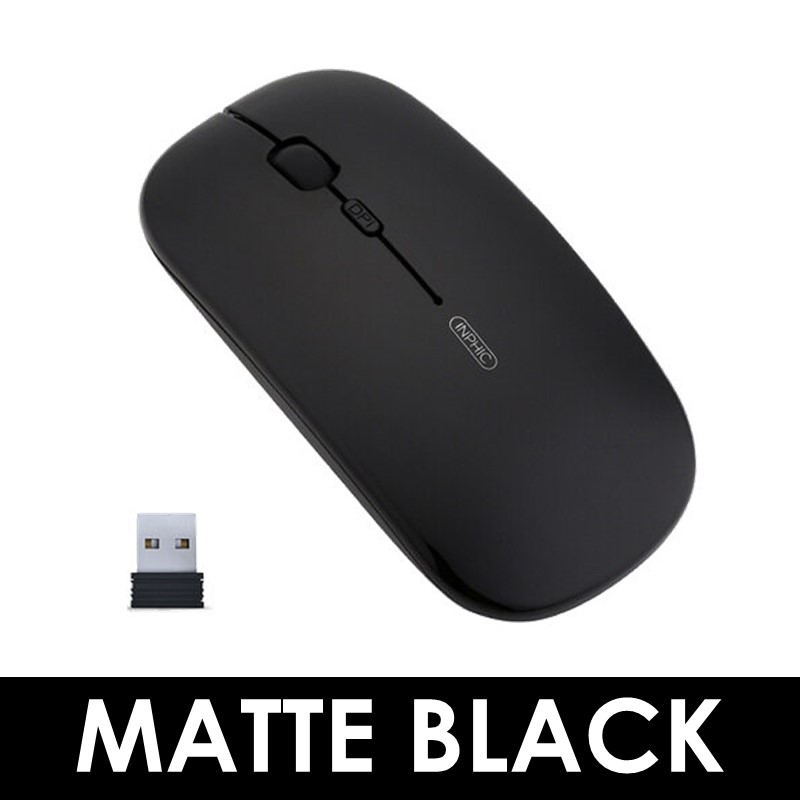 Silent Mouse with Multiple Connection Modes - M1 Pro - inphic - Black / Matte