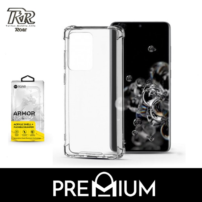 [DSC] Samsung Galaxy S20 Ultra Armor Gel Air Cushion Clear Case - ROAR - Clear