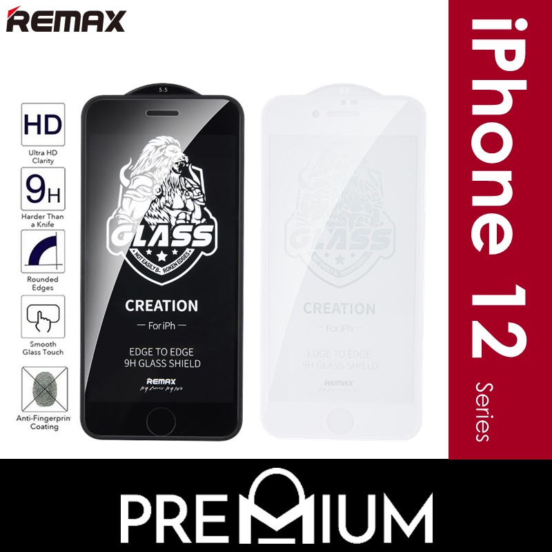 [EOL][DSC] iPhone 12 Pro Max - 6.7 in - Airbag Protection Edge Glass - GL-59 - REMAX - Clear - Black