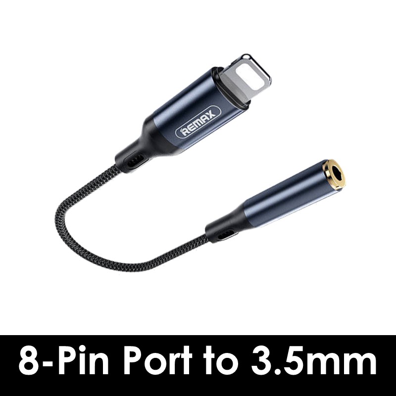 iOS to 3.5mm AUX Sury Series Audio Jack Splitter (Plug N Play) - RL-LA13i - REMAX - 0.15M - Black