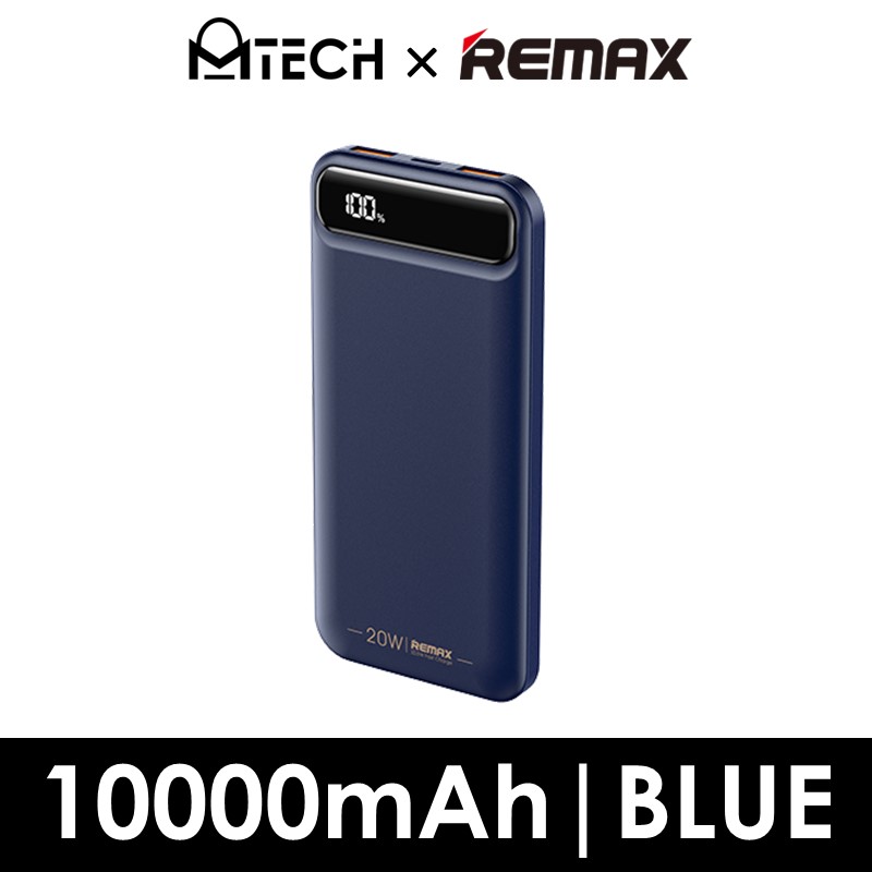 Bole Series 20w+22.5w PD+QC Fast Charging Power Bank - RPP-520 - REMAX - 10000mAh - Blue