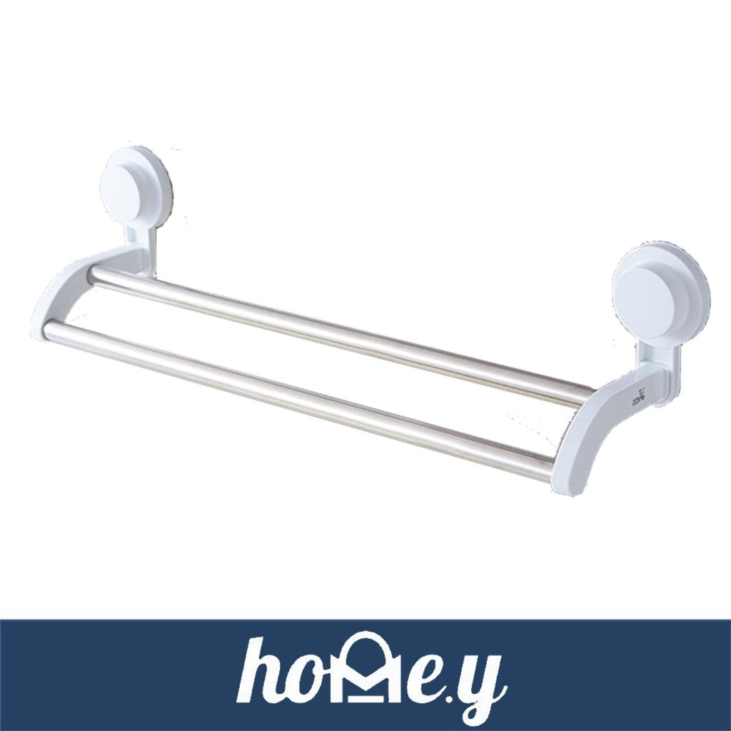 Extra Strong Suction Wall Mounted Towel Rack - R5100 - Sunee - 2 Levels - White