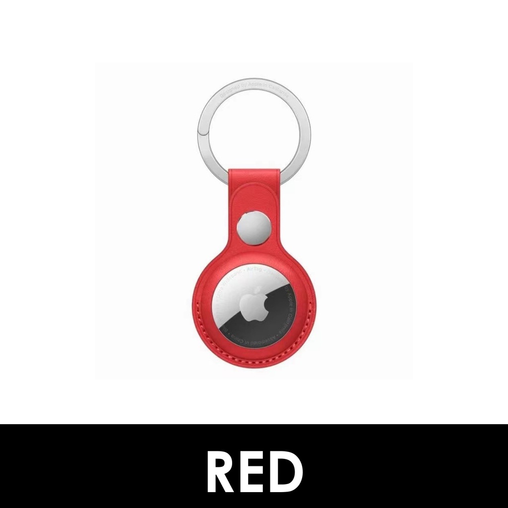 Leather Key Ring for Airtag - LKR - WiWu - Red