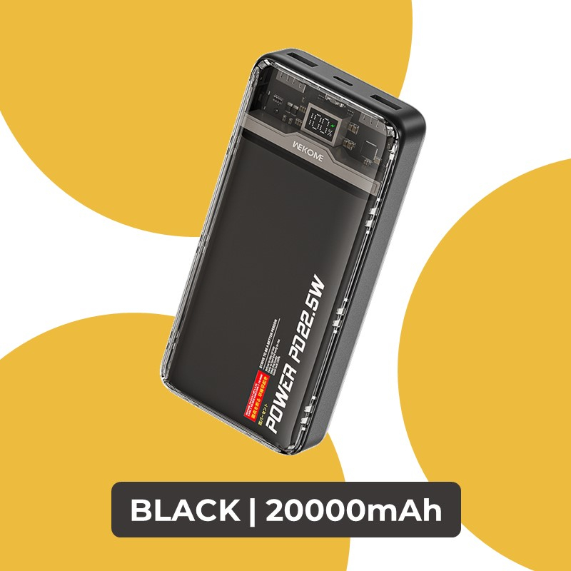 [EOL][DSC] Vanguard Series II Transparent Power Bank - WP-349 - WK - 20000mAh - Black