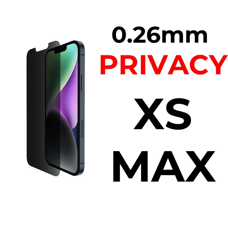 iPhone XS MAX or 11 Pro MAX - 6.5 in Tempered Glass  - 0.26mm OEM - Privacy - Privacy