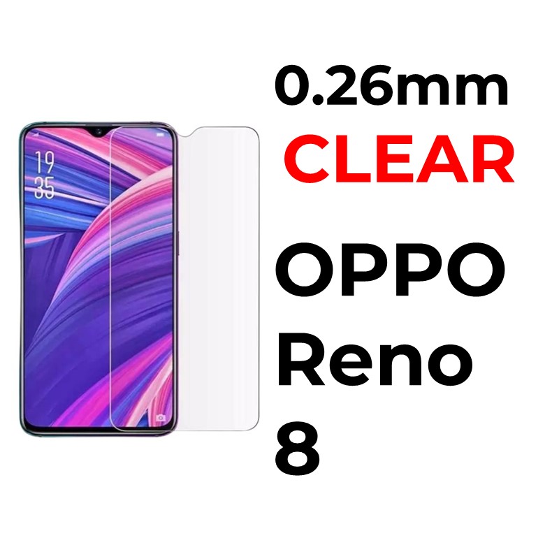 Oppo Reno 8 Tempered Glass - 0.26mm - OEM - Clear