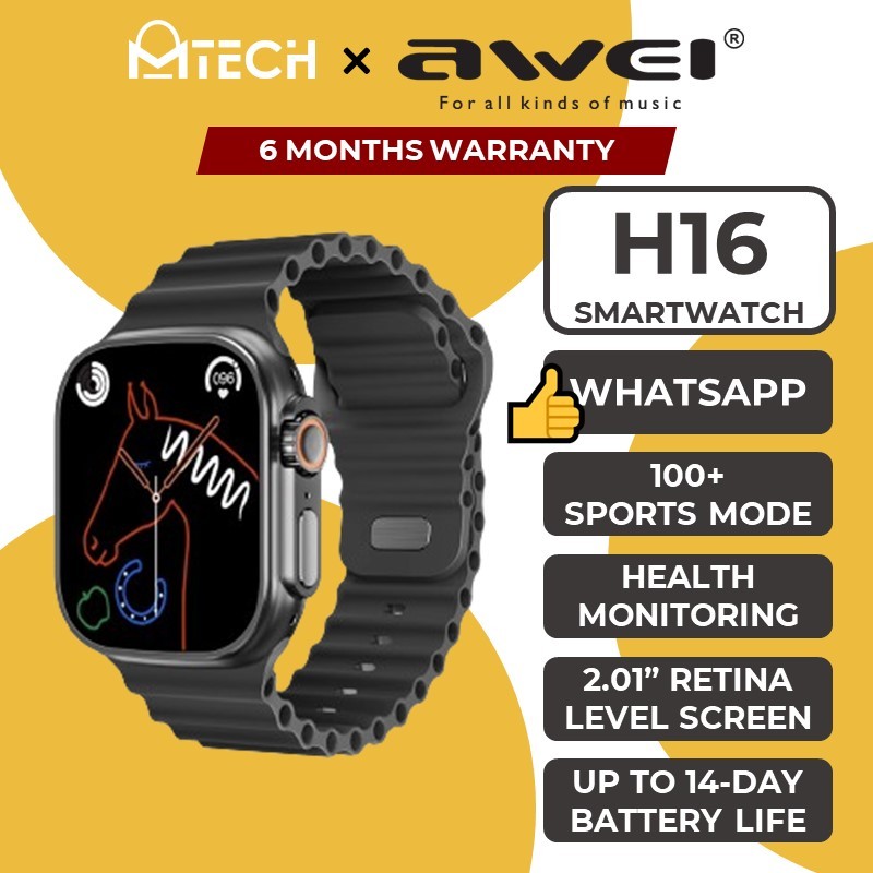 Smart Watch H16 - Awei - Black