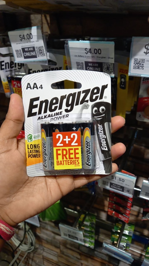 AA Battery (4 pcs set) - Energizer - Silver