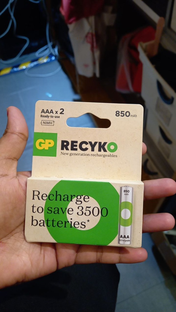 850mAh RECYKO AAA Battery (2 pcs set) - GP - Green