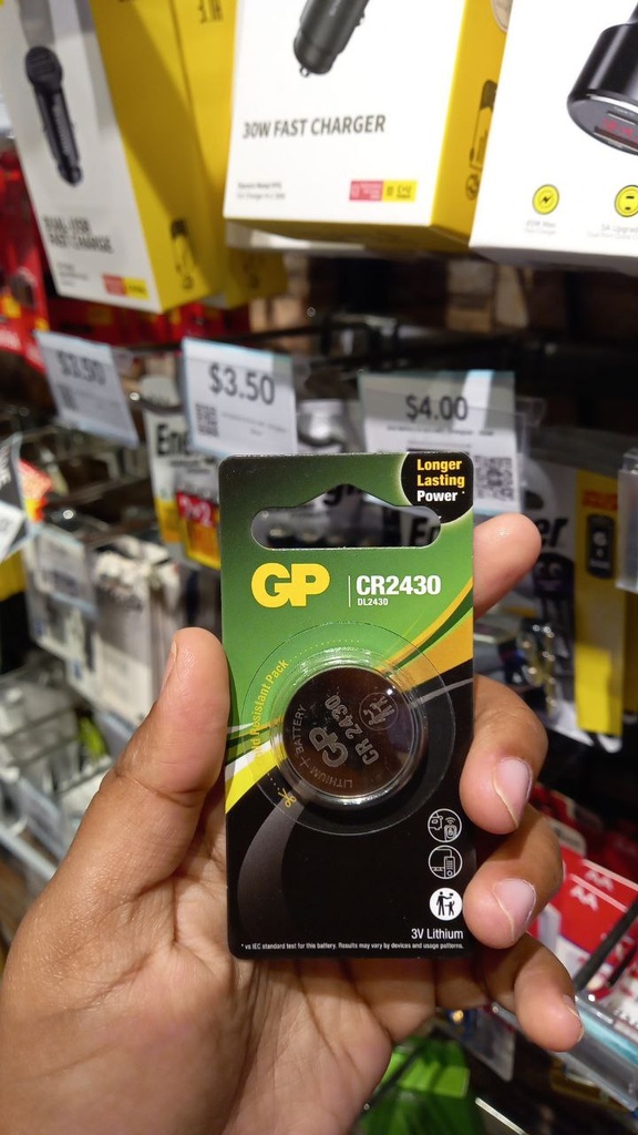 CR2430 Battery - GP - Silver