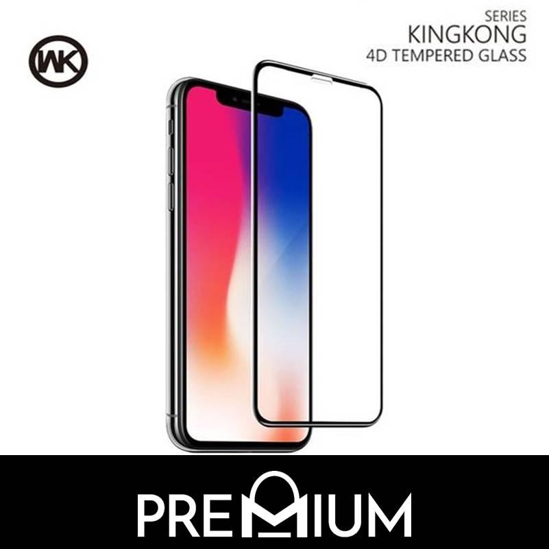[EOL][DSC] iPhone XS MAX or 11 Pro MAX - 6.5" - King Kong 4D Tempered Glass Full Cover - WK - Clear - Black