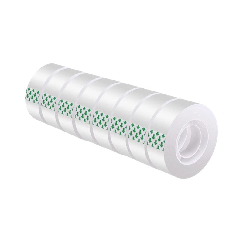 (1 Set/8pc) Clear Adhesive Tape Small- OEM - 18mm - Clear 