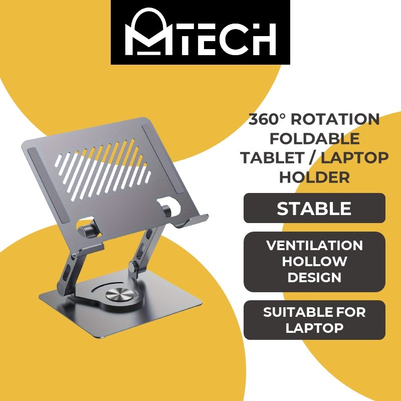 360 Rotation Tablet Holder - J26 - MTech - Grey