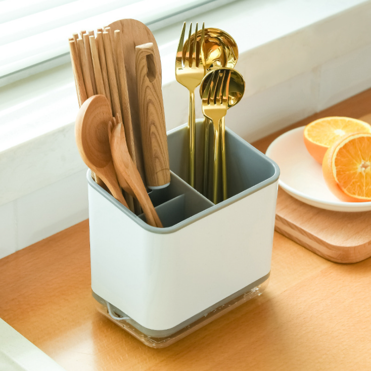 Rectangular Utensil Multi Holder - OEM - Grey