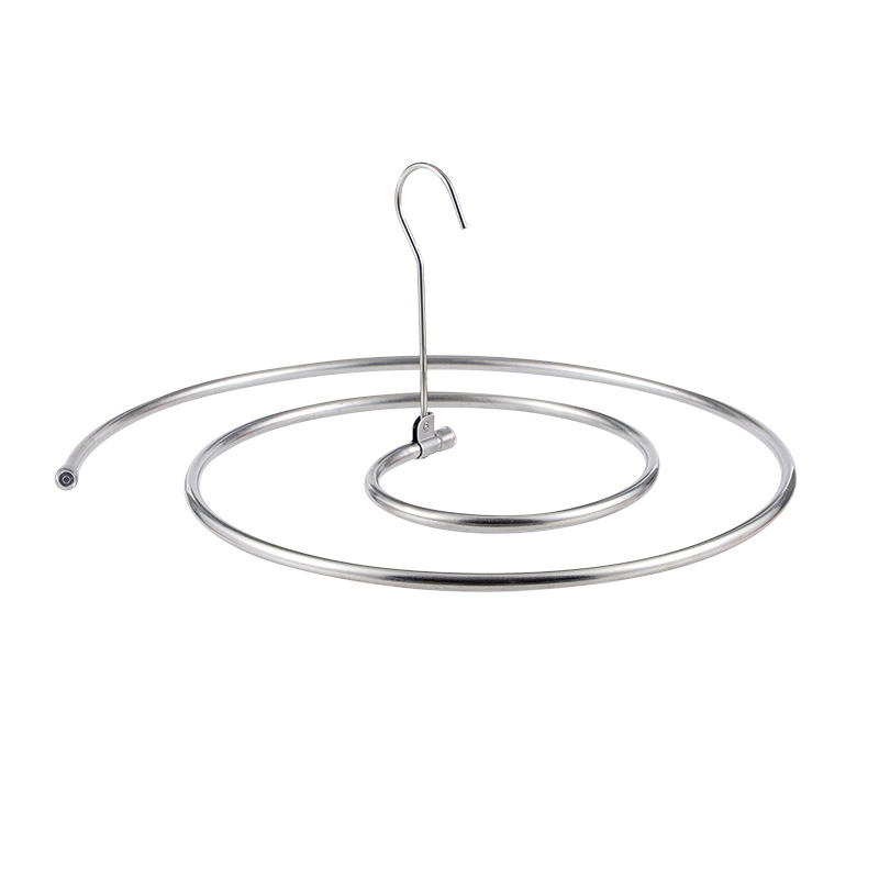 Spiral Hanger Stainless Steel with Foldable Handle and Locking Device - OEM - Silver