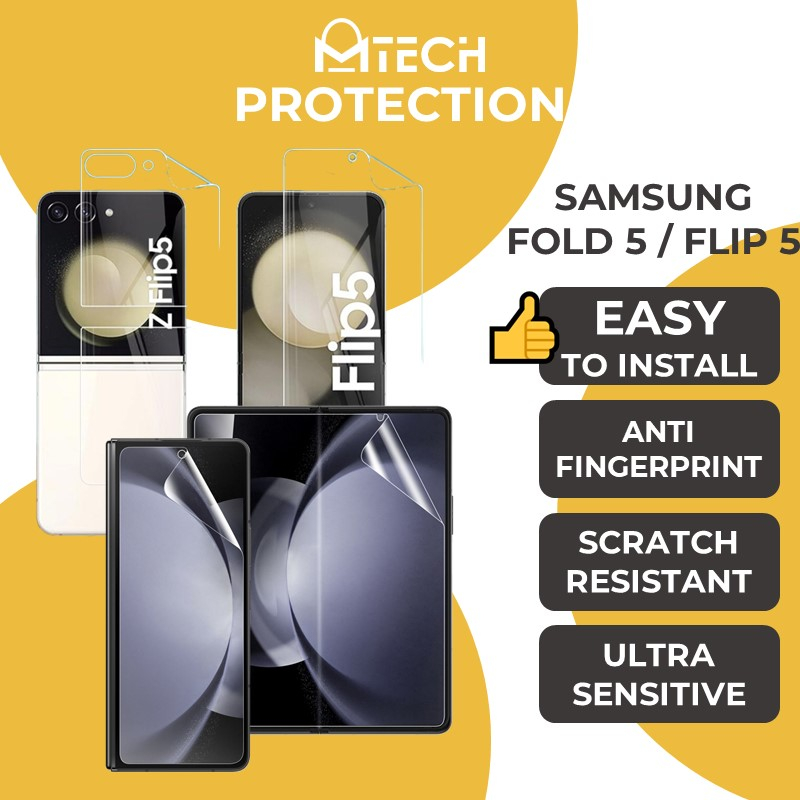 Samsung Galaxy Z Flip 5 Screen Protector with Mid Alignment Sticker - OEM - Clear - Clear