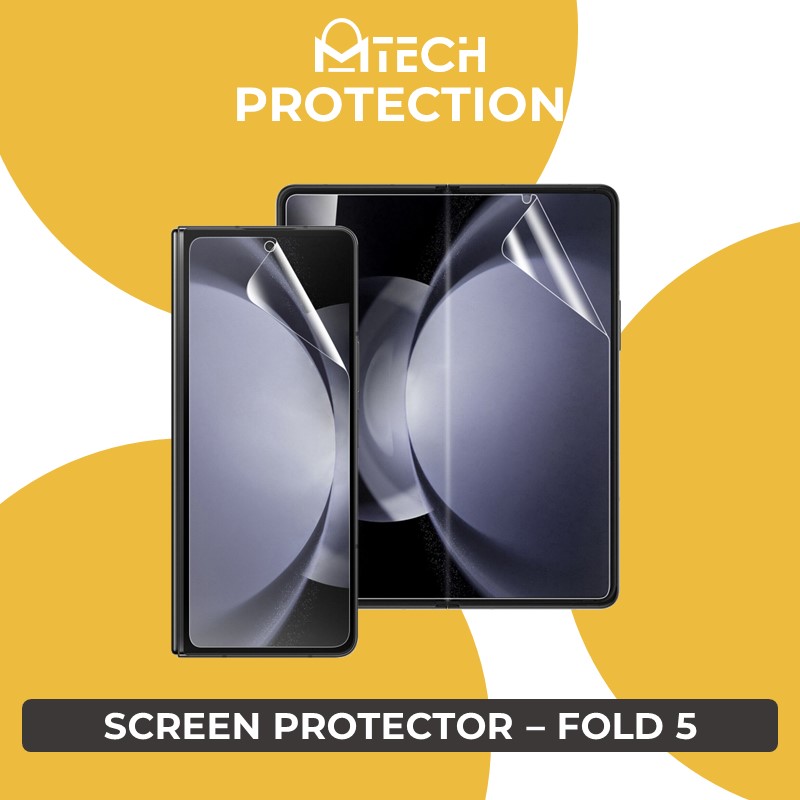 Samsung Galaxy Z Fold 5 Screen Protector with Mid Alignment Sticker - OEM - Clear - Clear
