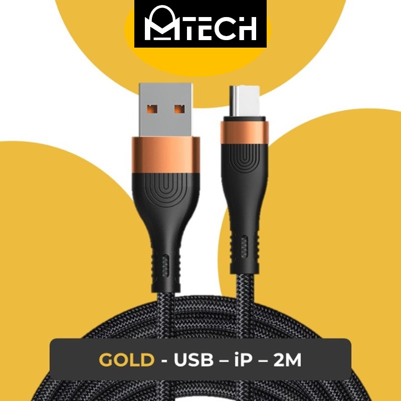 USB to iOS SilkyFast Cable - OEM - 2M - Black Gold