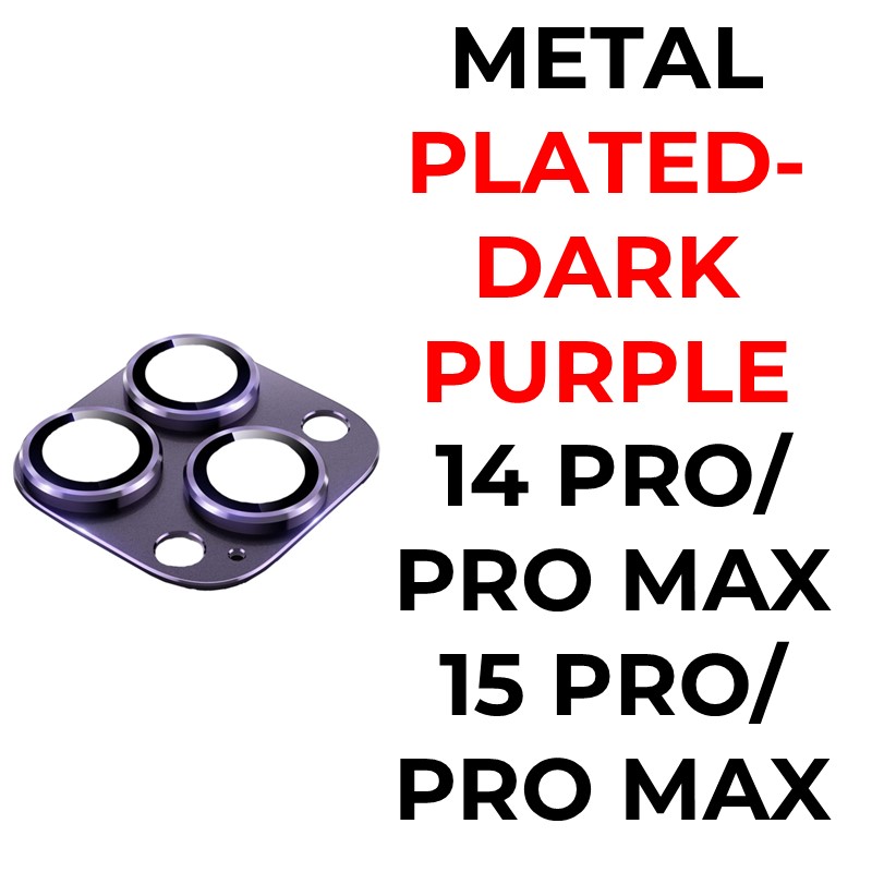 iPhone 16/15/14/PRO/PRO MAX  - Metal Plated Camera Lens - OEM - Dark Purple