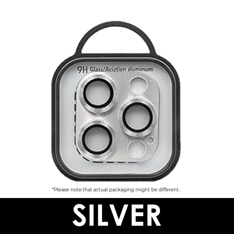 iPhone 16/15/14/PRO/PRO MAX - Metal Plated Camera Lens - OEM - Silver
