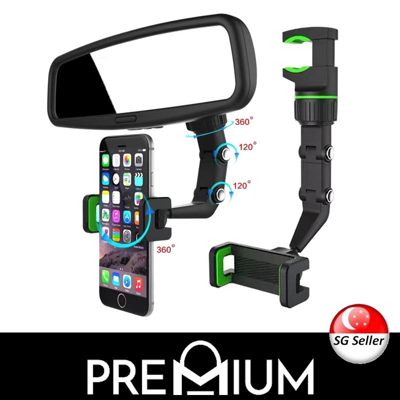 360° Universal Clip Cellphone Holder - OEM - Black