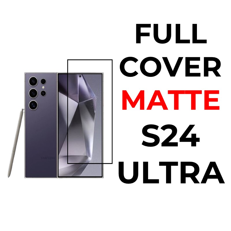 Samsung Galaxy S24 Ultra - Full Coverage Tempered Glass - OEM - Matte - Black