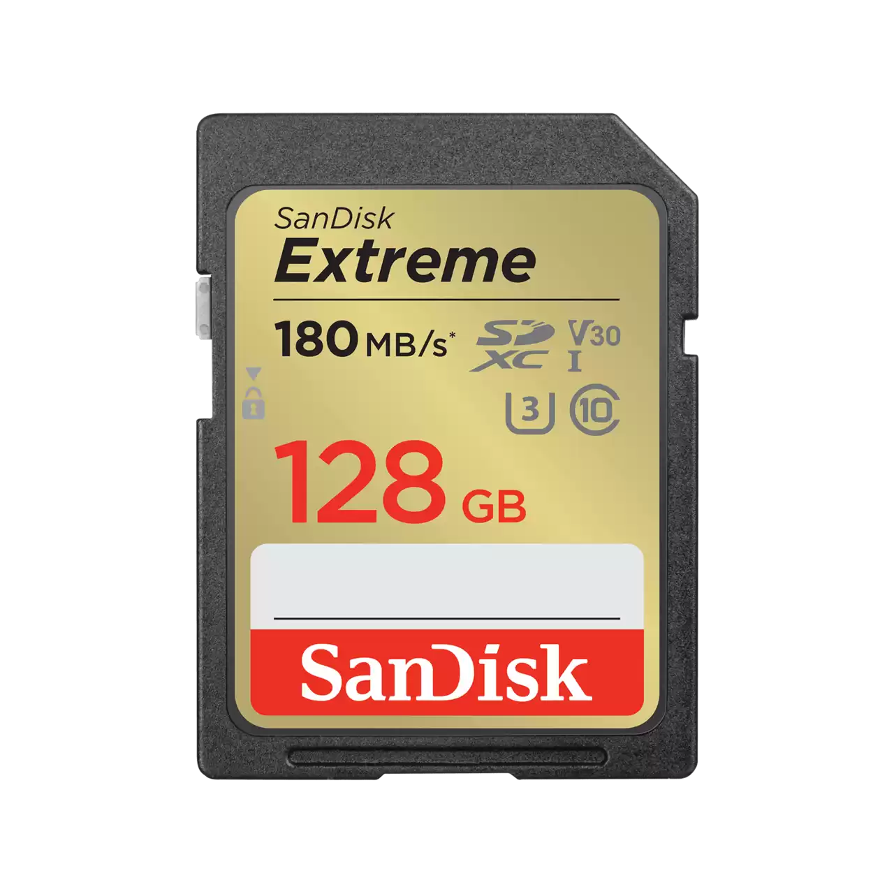 SD Extreme 180MB/s R 90MB/s W - Sandisk - 128GB - Gold