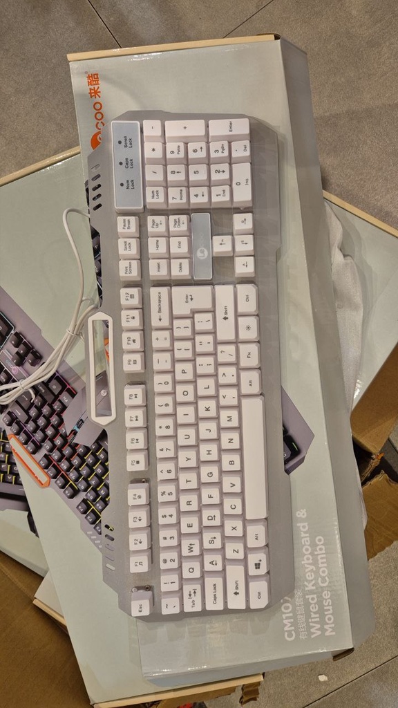 [EOL][DSC] Wired Keyboard & Mouse Combo - CM107 - MTech - White