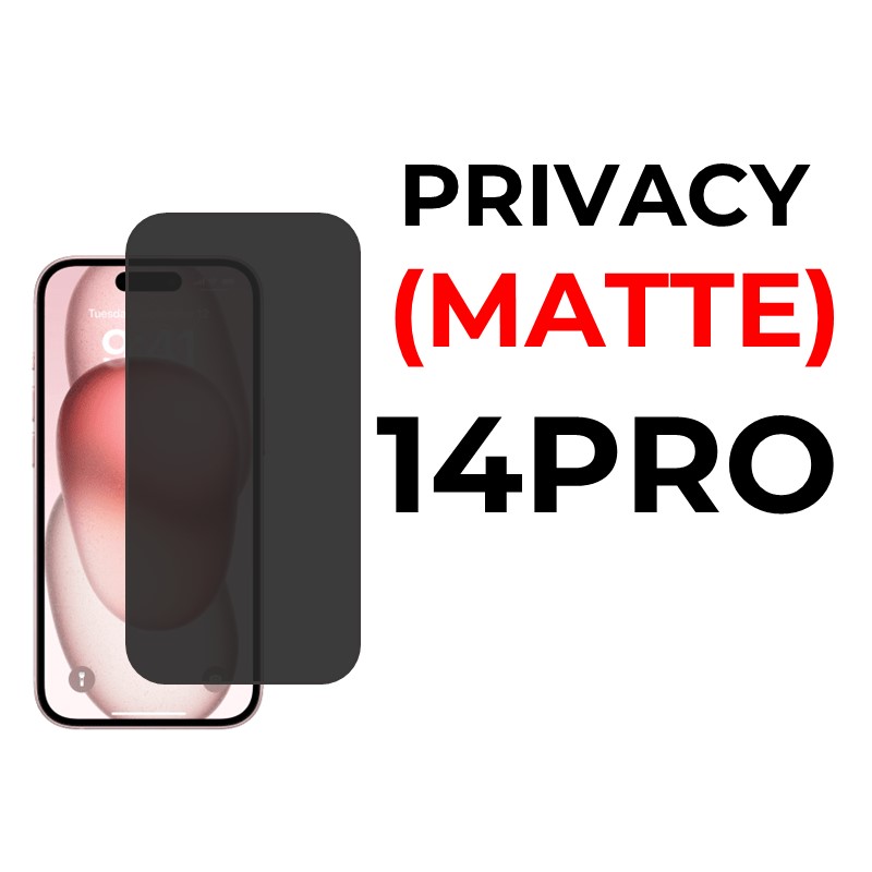  iPhone 14 Pro 6.1 in - Tempered Glass Full Coverage - OEM - Privacy (Matte)