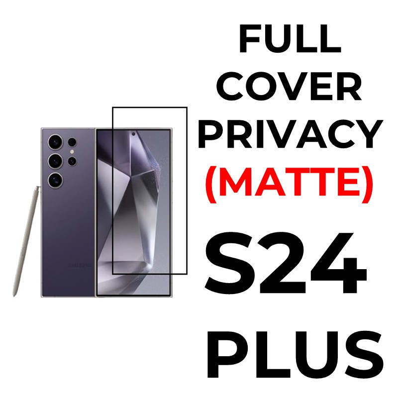 Samsung Galaxy S24 Plus - Tempered Glass Full Coverage - OEM - Privacy (Matte)
