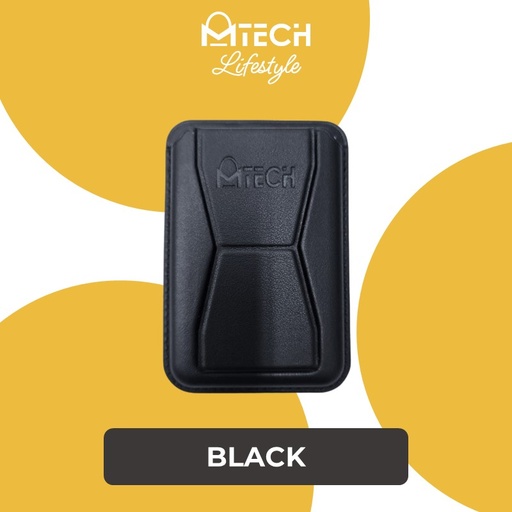 [MTC075XXXXXXXBLK] Magnetic Leather Card Holder With Stand - MTech - Black