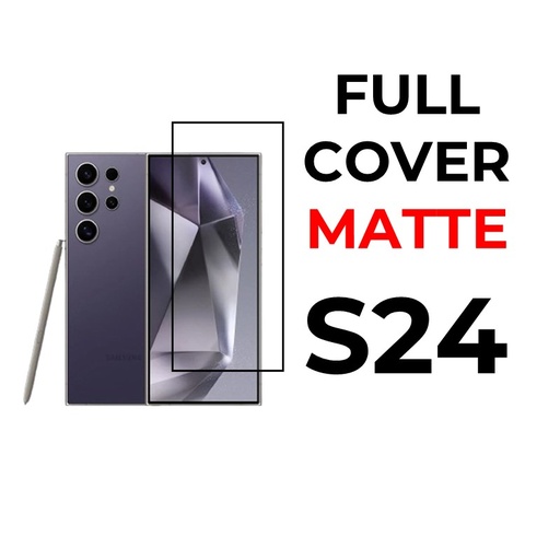 [XXX069678T03XBLK] Samsung Galaxy S24 - Full Coverage Tempered Glass - OEM - Matte - Black