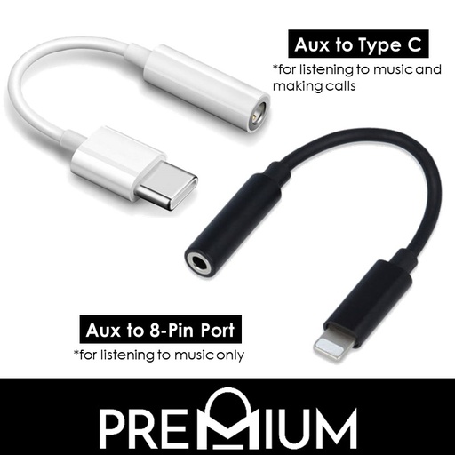 [XXX429469XXXXBLK] iOS to 3.5mm AUX Earpiece Adapter - OEM - Black