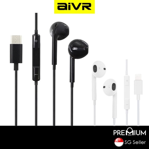 [AVR008381XXXXWHT] [EOL][DSC] Type C Adapter Sound Stereo in-ear Earphone - H106-Type-C - AIVR - White